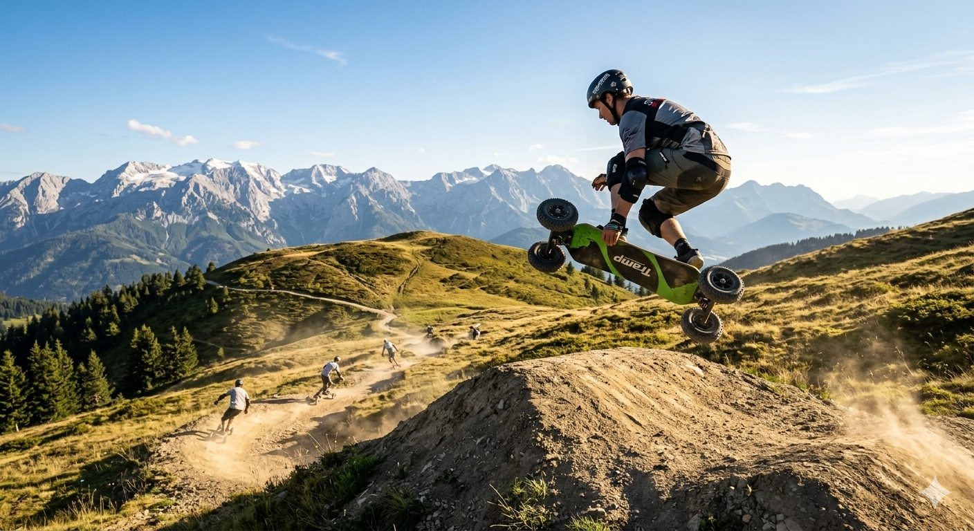 Mountainboard, Kitelandboarding, Allterrainboard, Downhill, Funsport, Outdoor,